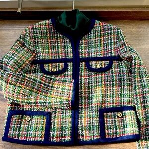 BNWT Beautiful SANDRO Paris tweed jacket, Size Fr 42/US 10